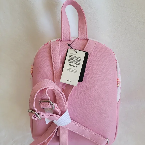 Sanrio My Melody Mini Backpack Cherry Blossoms Floral Pattern Bag "New" - Picture 4 of 5